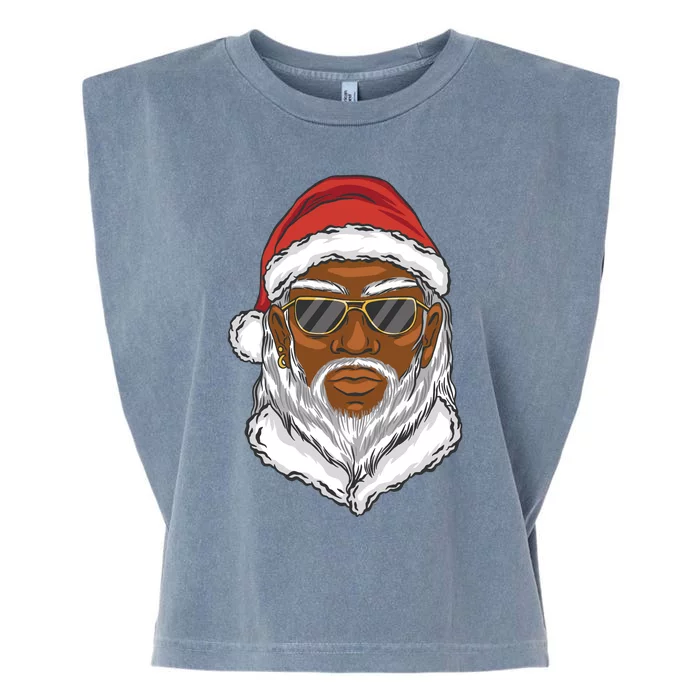 Black Santa Garment-Dyed Women's Muscle Tee