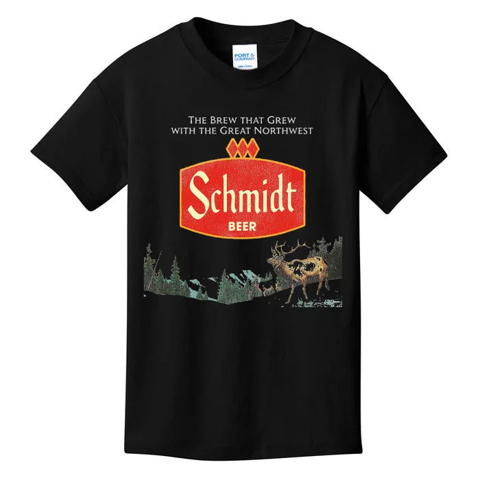 Beer Schmidt Beer Retro Defunct Nature Scene Kids T-Shirt