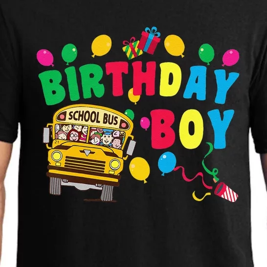 Birthday School Bus Birthday Gift Pajama Set