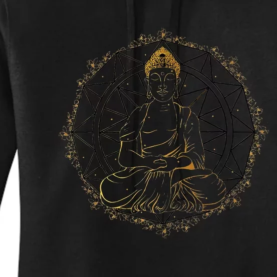 Buddha Statue Buddhist Buddhism Zen Yoga Meditation Guatama Women's Pullover Hoodie