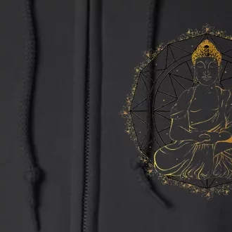 Buddha Statue Buddhist Buddhism Zen Yoga Meditation Guatama Full Zip Hoodie