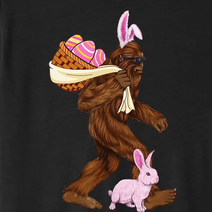 Bigfoot Sasquatch Bunny Easter Rabbit Basket Hunting Eggs ChromaSoft Performance T-Shirt