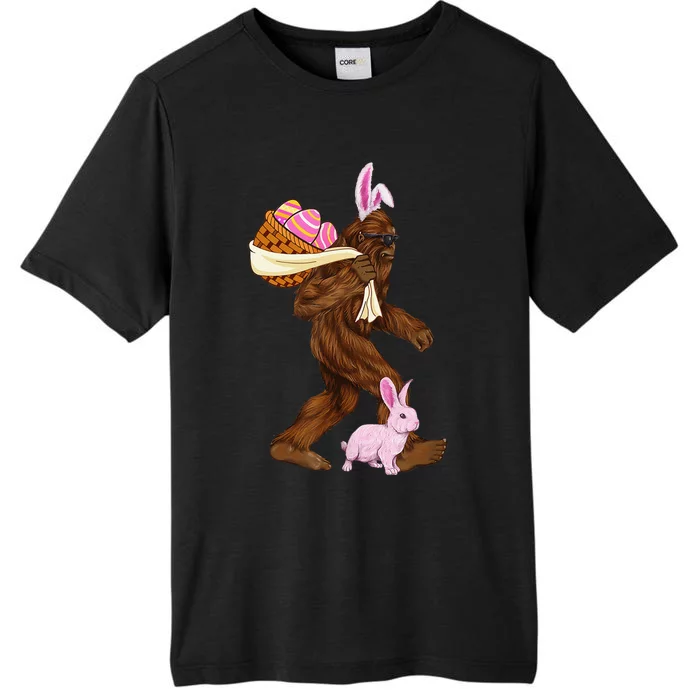 Bigfoot Sasquatch Bunny Easter Rabbit Basket Hunting Eggs ChromaSoft Performance T-Shirt