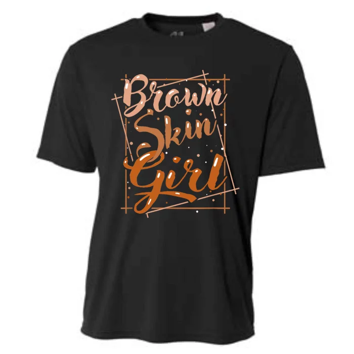 Brown Skin Black Melanin Queen Magic Juneteenth Funny Gift Cooling Performance Crew T-Shirt