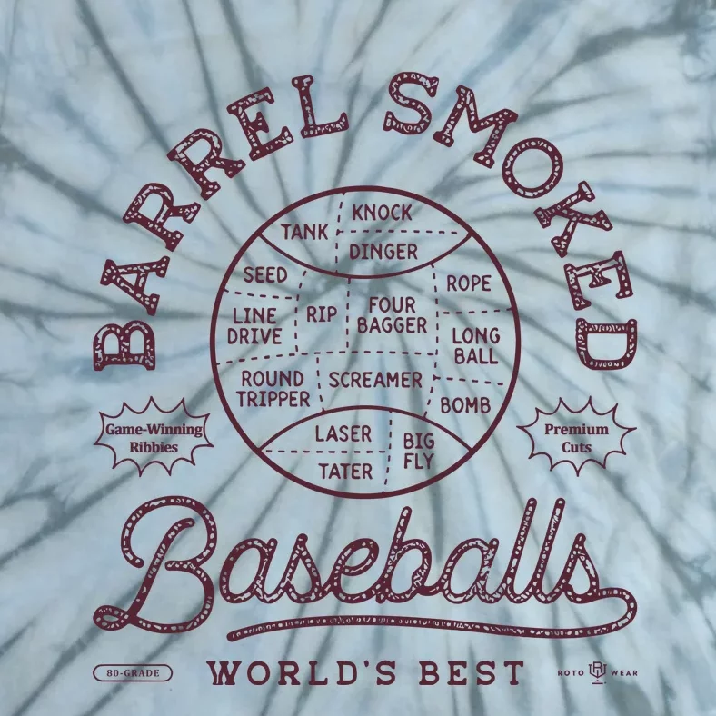 Barrel Smoked Baseballs Tie-Dye T-Shirt