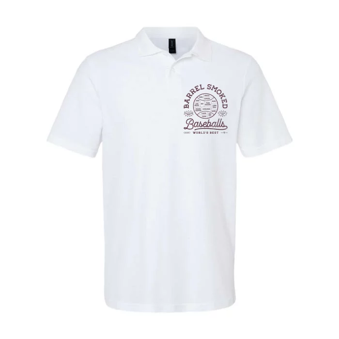 Barrel Smoked Baseballs Softstyle Adult Sport Polo