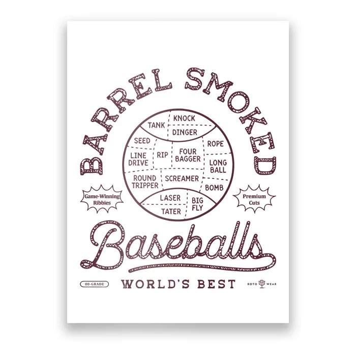 Barrel Smoked Baseballs Poster