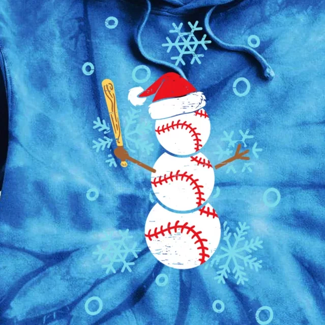 Baseball Snow Bat Pitcher Catcher Snow Holidays Gift Tie Dye Hoodie