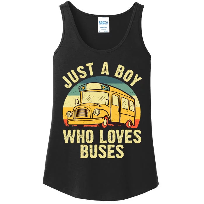 Best School Bus Yellow Bus Lover Buses Ladies Essential Tank