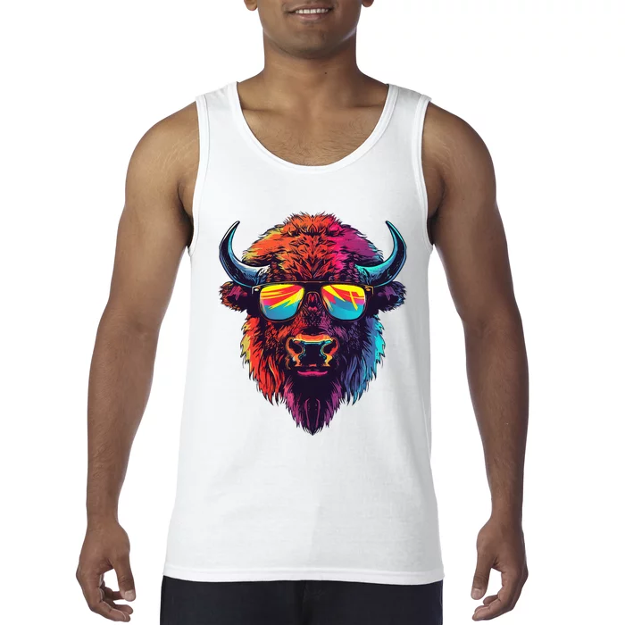 Bison Sunglasses Tank Top