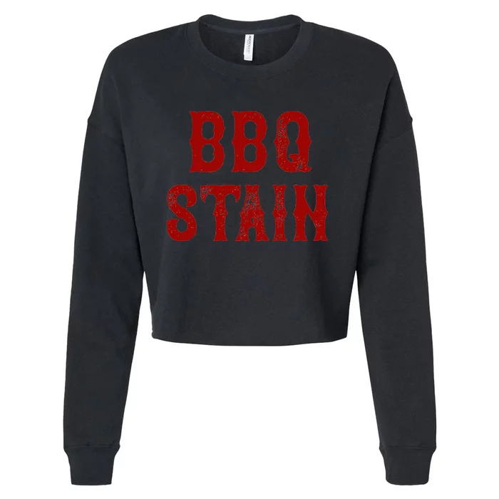 Bbq Stain Cropped Pullover Crew