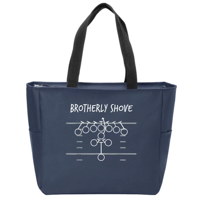 Brotherly Shove Zip Tote Bag