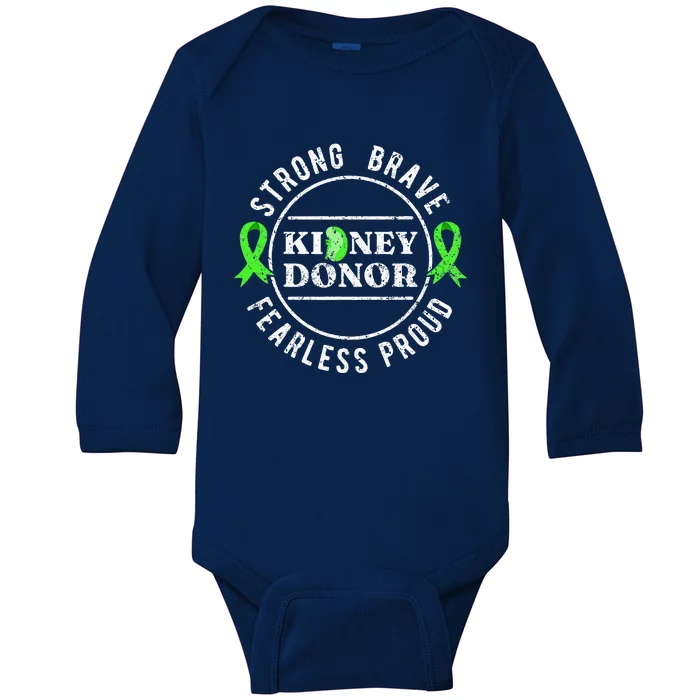 Be Strong Brave Fearless Bible Verse Baby Long Sleeve Bodysuit