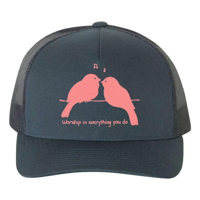 Birds Singing Yupoong Adult 5-Panel Trucker Hat