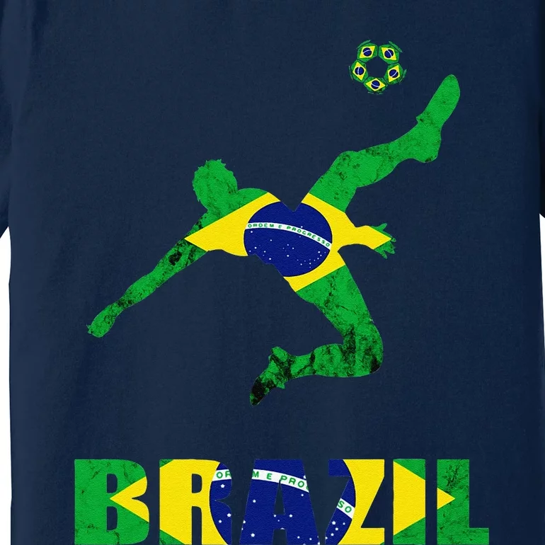 Brazil Soccer Brazilian Football Player Brasileiro Player Premium T-Shirt