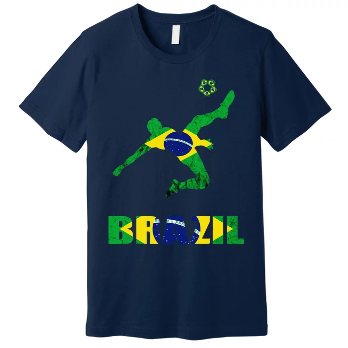 Brazil Soccer Brazilian Football Player Brasileiro Player Premium T-Shirt