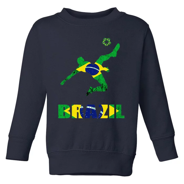 Brazil Soccer Brazilian Football Player Brasileiro Player Toddler Sweatshirt