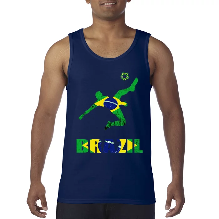 Brazil Soccer Brazilian Football Player Brasileiro Player Tank Top