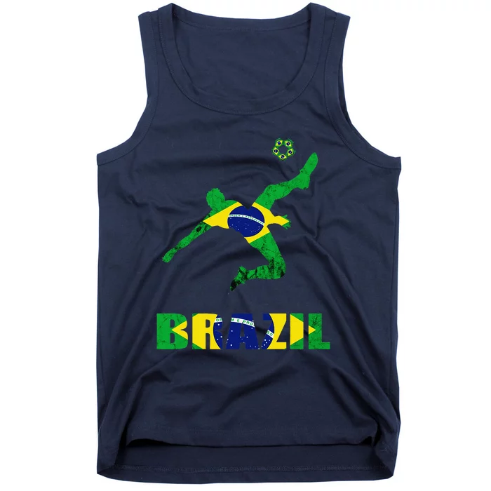 Brazil Soccer Brazilian Football Player Brasileiro Player Tank Top