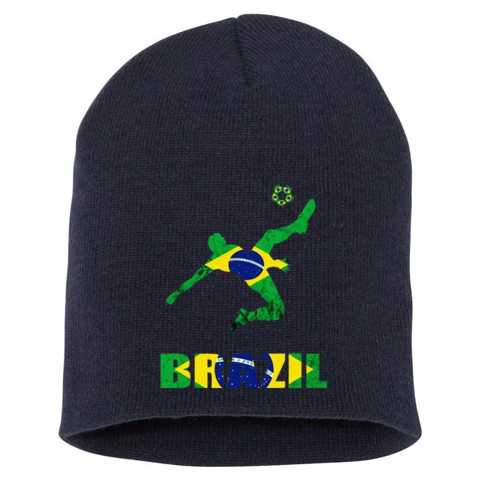 Brazil Soccer Brazilian Football Player Brasileiro Player Short Acrylic Beanie