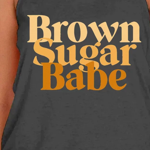 Brown Sugar Babe Proud Black African Pride Women's Knotted Racerback Tank