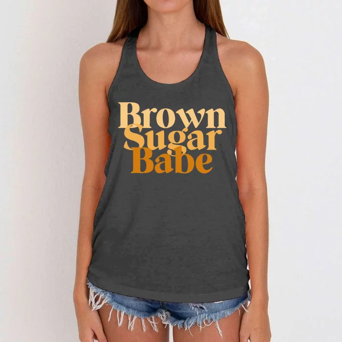 Brown Sugar Babe Proud Black African Pride Women's Knotted Racerback Tank