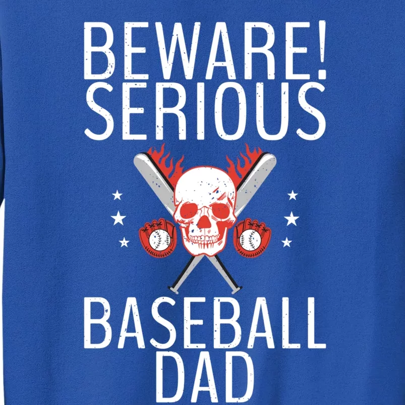 Beware Serious Baseball Dad Father Daddy Dad Gift Sweatshirt