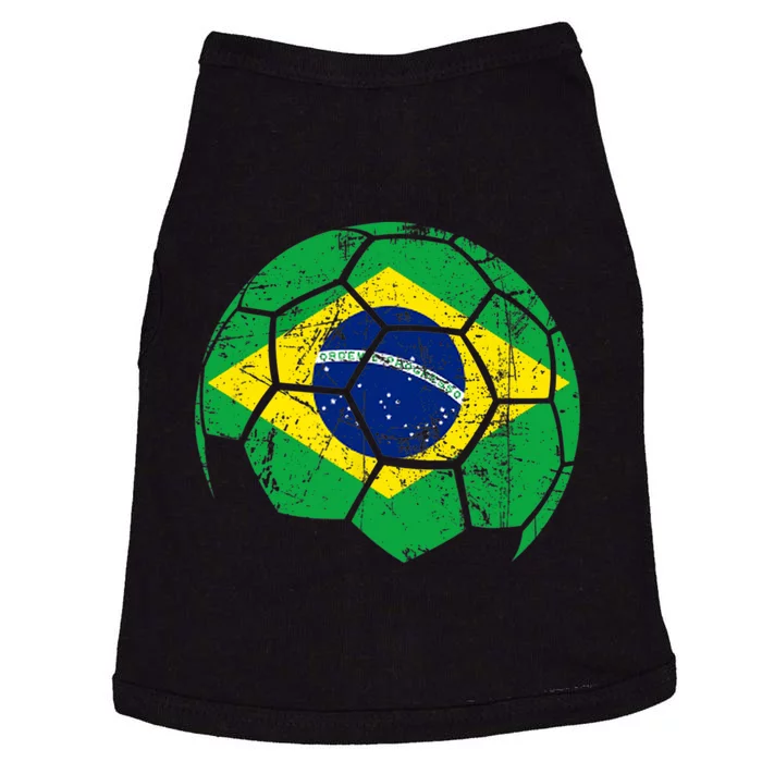 Brazil Soccer Ball Flag Jersey Doggie Tank