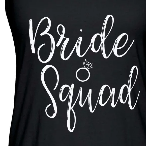 Bride Squad Bachelorette Party Bridesmaid Bridal Shower Ladies Essential Flowy Tank