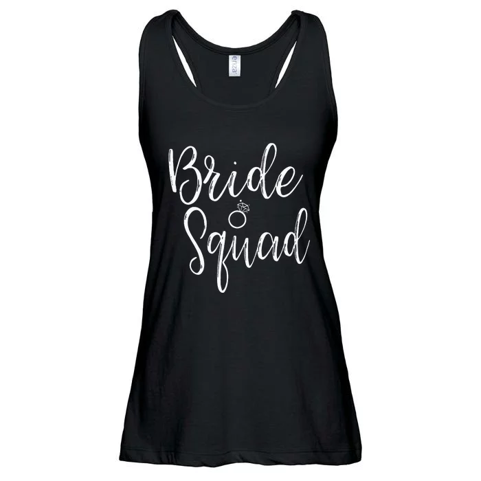 Bride Squad Bachelorette Party Bridesmaid Bridal Shower Ladies Essential Flowy Tank