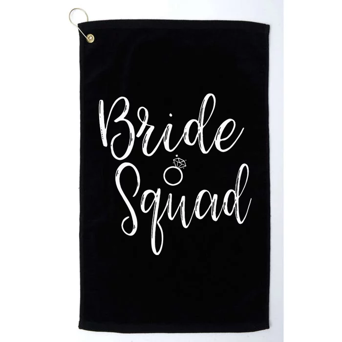 Bride Squad Bachelorette Party Bridesmaid Bridal Shower Platinum Collection Golf Towel