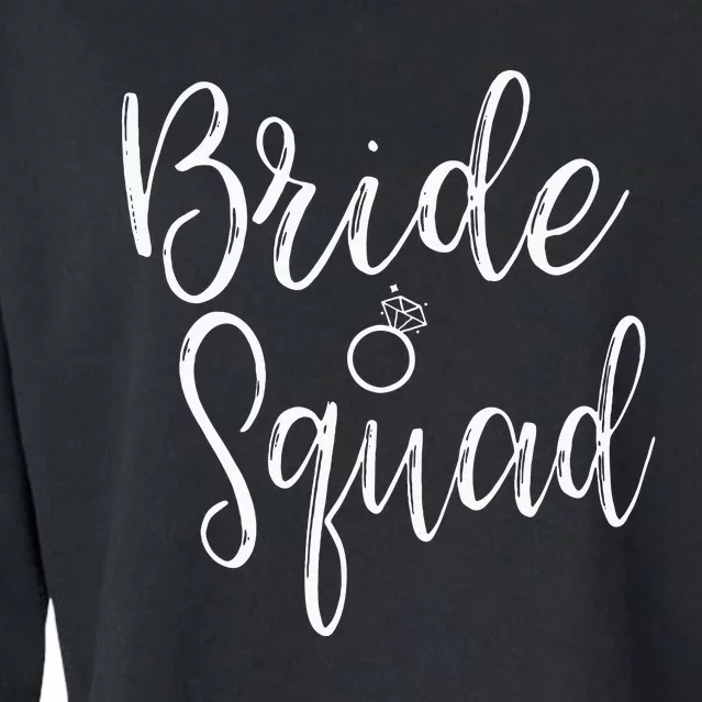 Bride Squad Bachelorette Party Bridesmaid Bridal Shower Cropped Pullover Crew