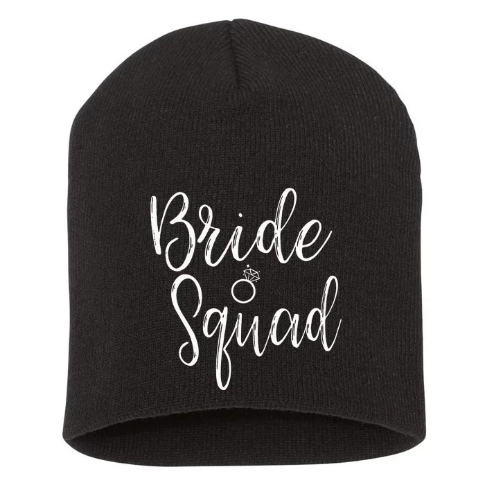 Bride Squad Bachelorette Party Bridesmaid Bridal Shower Short Acrylic Beanie