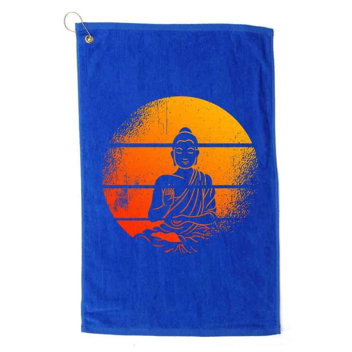 Buddha Statue Buddhist Meditate Sitting Buddha Gift Platinum Collection Golf Towel