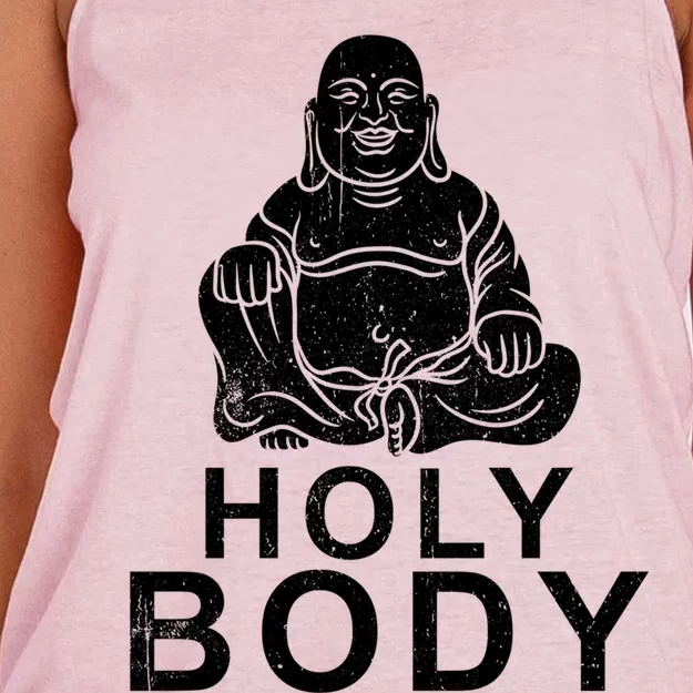 Buddha Statue Buddhist Sitting Buddha Holy Body Buddha Gift Women's Knotted Racerback Tank