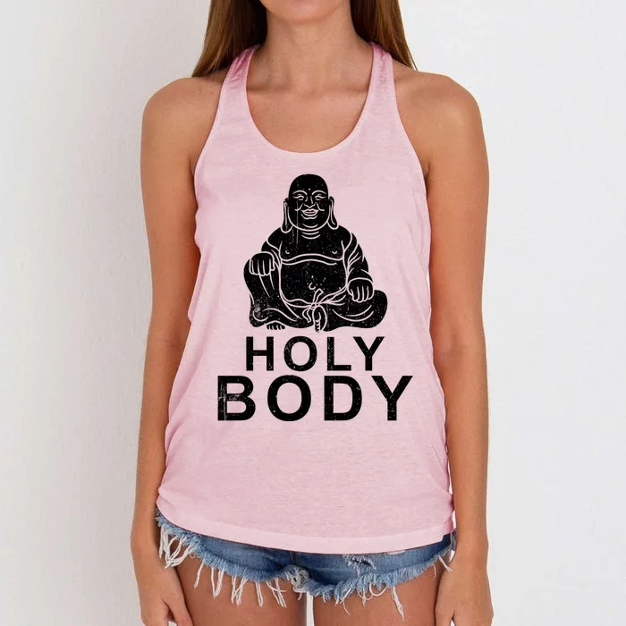 Buddha Statue Buddhist Sitting Buddha Holy Body Buddha Gift Women's Knotted Racerback Tank