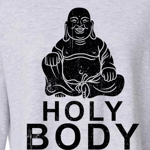 Buddha Statue Buddhist Sitting Buddha Holy Body Buddha Gift Cropped Pullover Crew