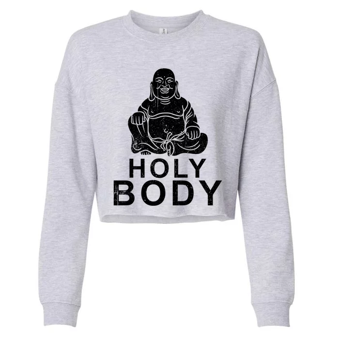 Buddha Statue Buddhist Sitting Buddha Holy Body Buddha Gift Cropped Pullover Crew