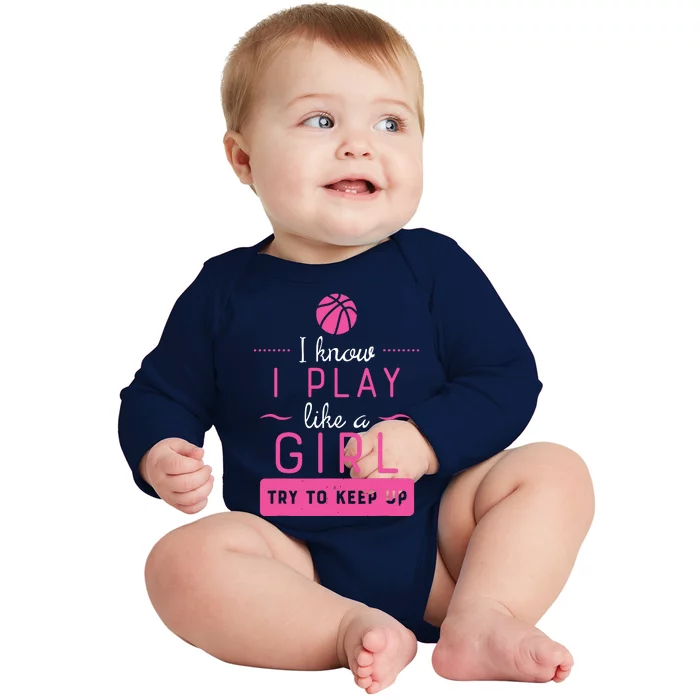 Basketball Shirts Basketball Gift For Female Basketball Player Baby Long Sleeve Bodysuit