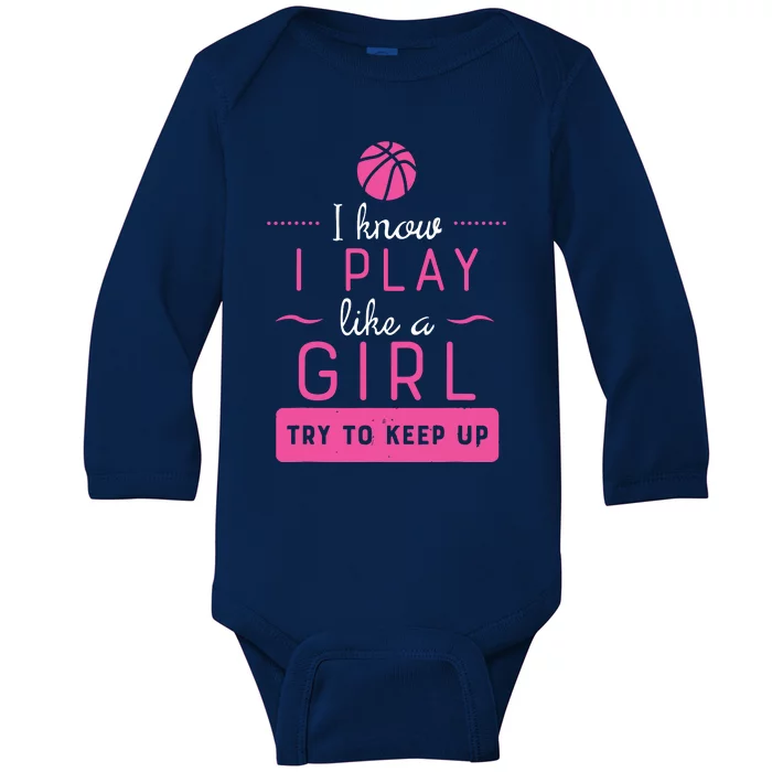 Basketball Shirts Basketball Gift For Female Basketball Player Baby Long Sleeve Bodysuit