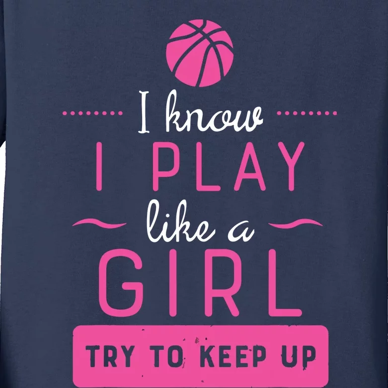 Basketball Shirts Basketball Gift For Female Basketball Player Kids Long Sleeve Shirt