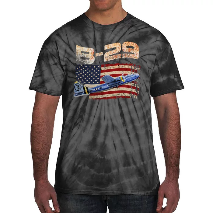 B29 Superfortress Bomber Airplane Pilot Gifts World War II Tie-Dye T-Shirt