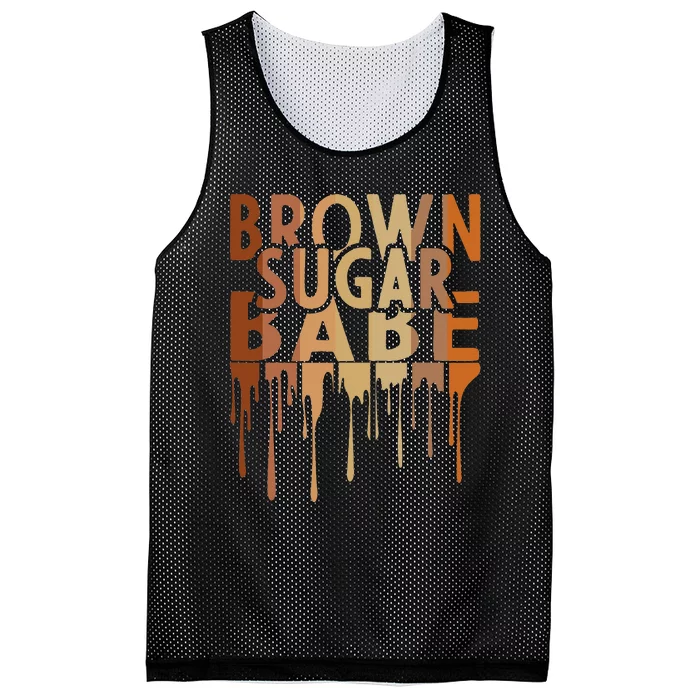 Brown Sugar Babe Black Melanin African Pride Black History Mesh Reversible Basketball Jersey Tank