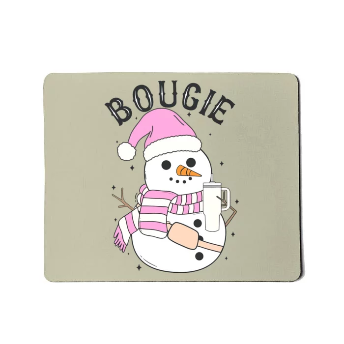 Boojee Snowman Bougie Snowman Stanley Boojee Holiday Mousepad