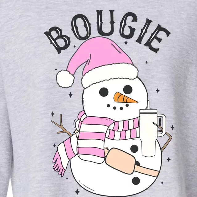 Boojee Snowman Bougie Snowman Stanley Boojee Holiday Cropped Pullover Crew