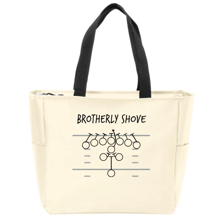 Brotherly Shove Zip Tote Bag