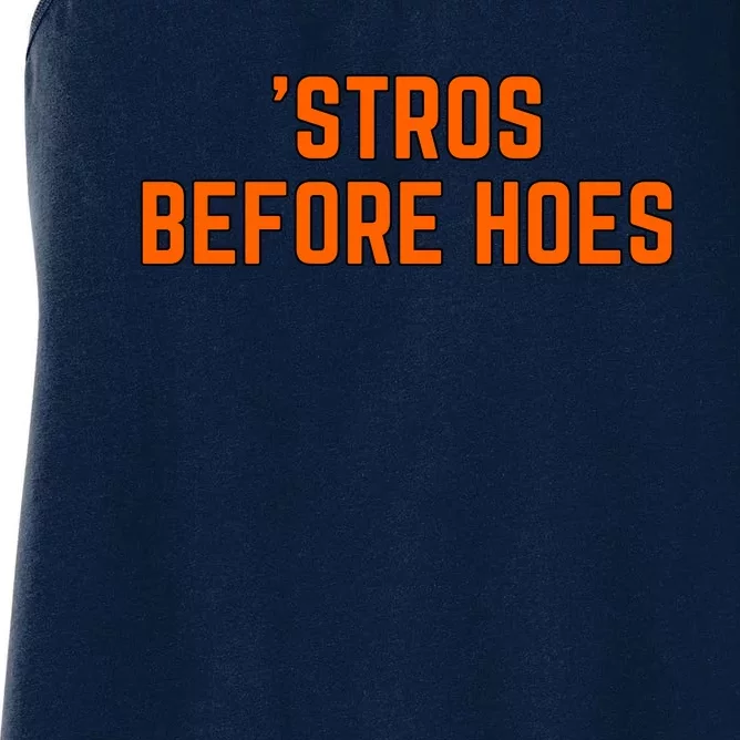 Baseball Stros Before Hoes Houston Women's Racerback Tank