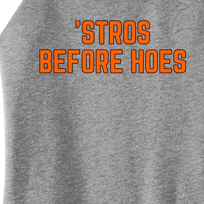 Baseball Stros Before Hoes Houston Women’s Perfect Tri Rocker Tank