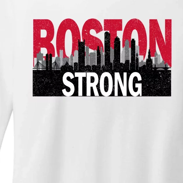 Boston Strong Boston City Womens CVC Long Sleeve Shirt