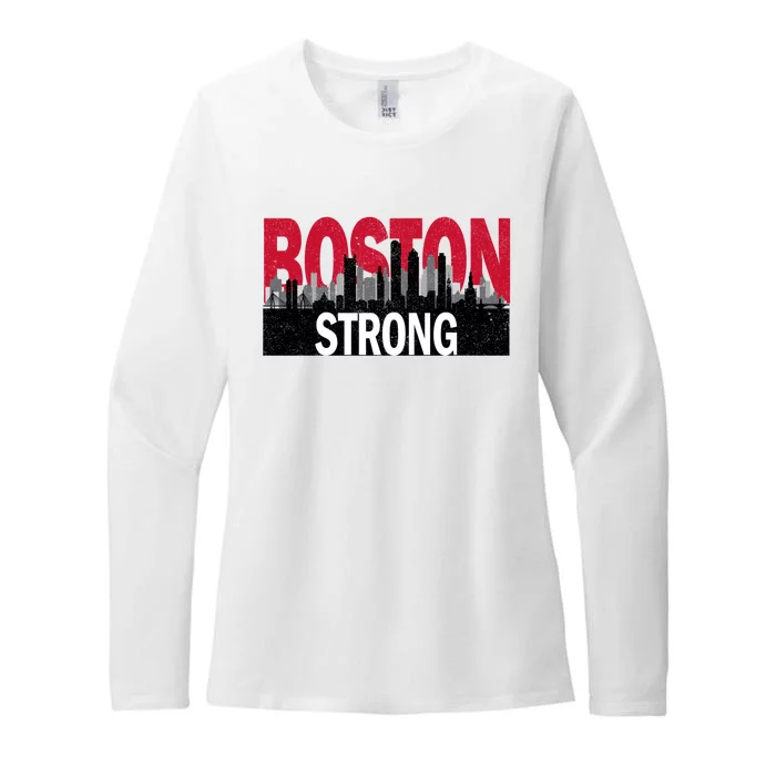 Boston Strong Boston City Womens CVC Long Sleeve Shirt